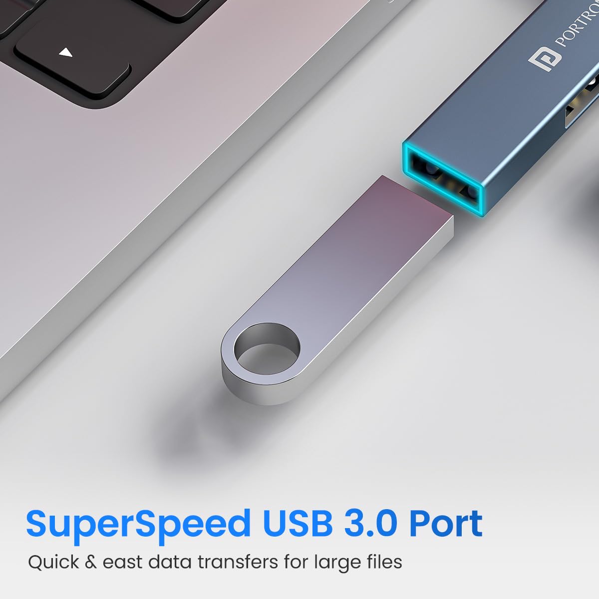 Portronics Mport Mino C High Speed 3-Port USB 2.0, - Image 3