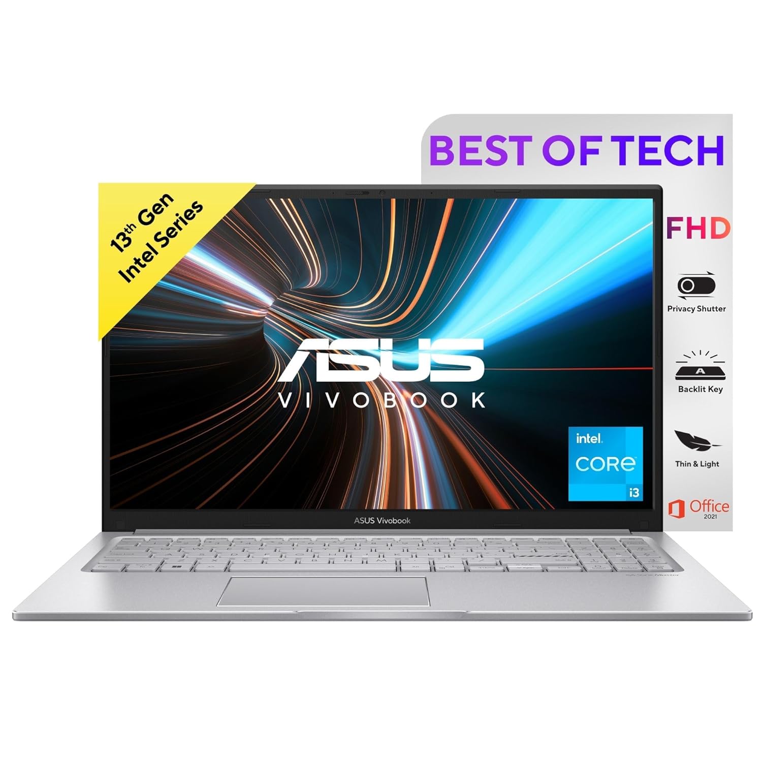 ASUS Vivobook 15, Intel Core i3-1315U 13th Gen, 15.6″ (39.62 cms) FHD, Thin and Light Laptop