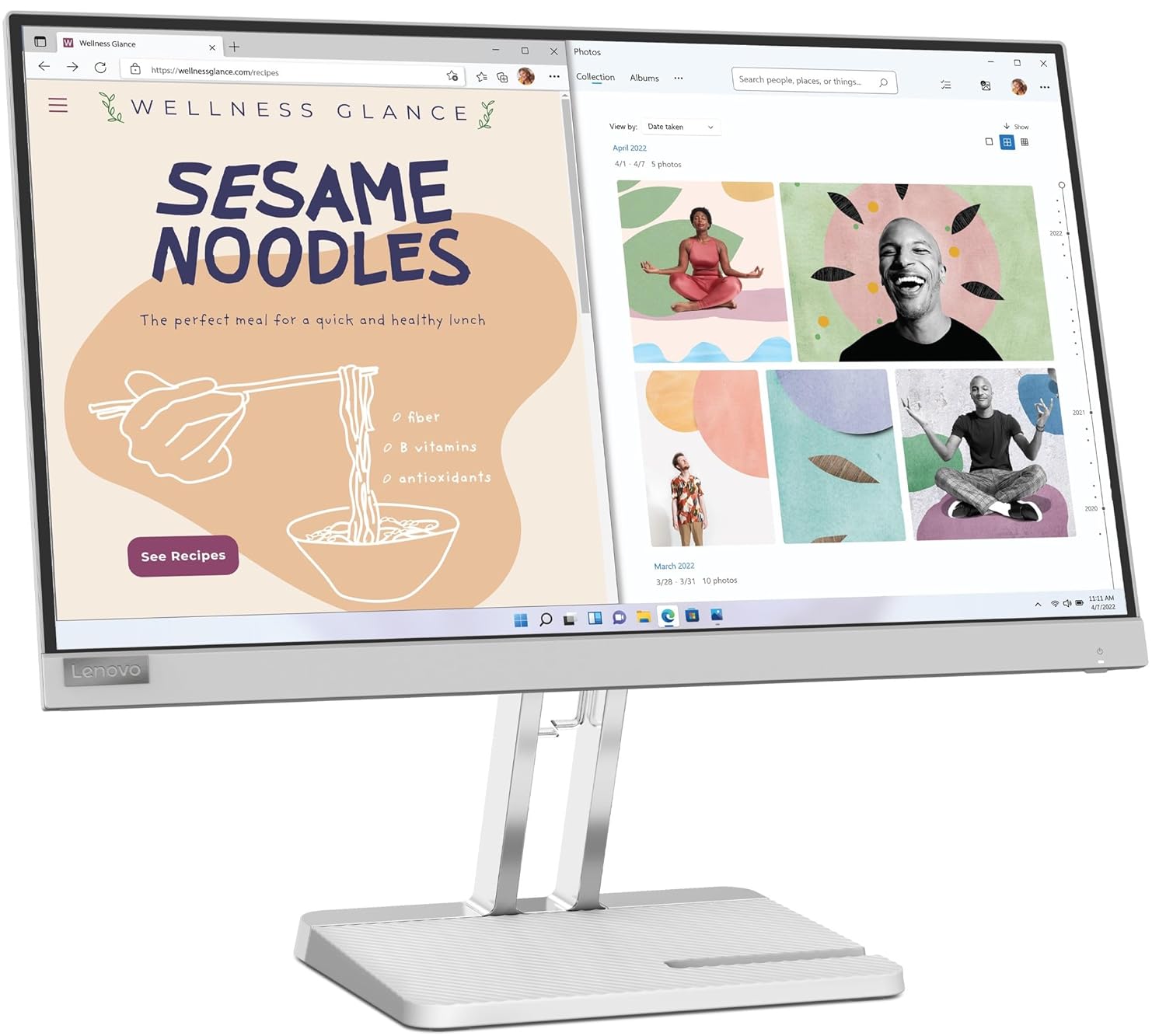 Lenovo L-Series 54.48 cm (21.4inch) | FHD Ultraslim Monitor - Image 5