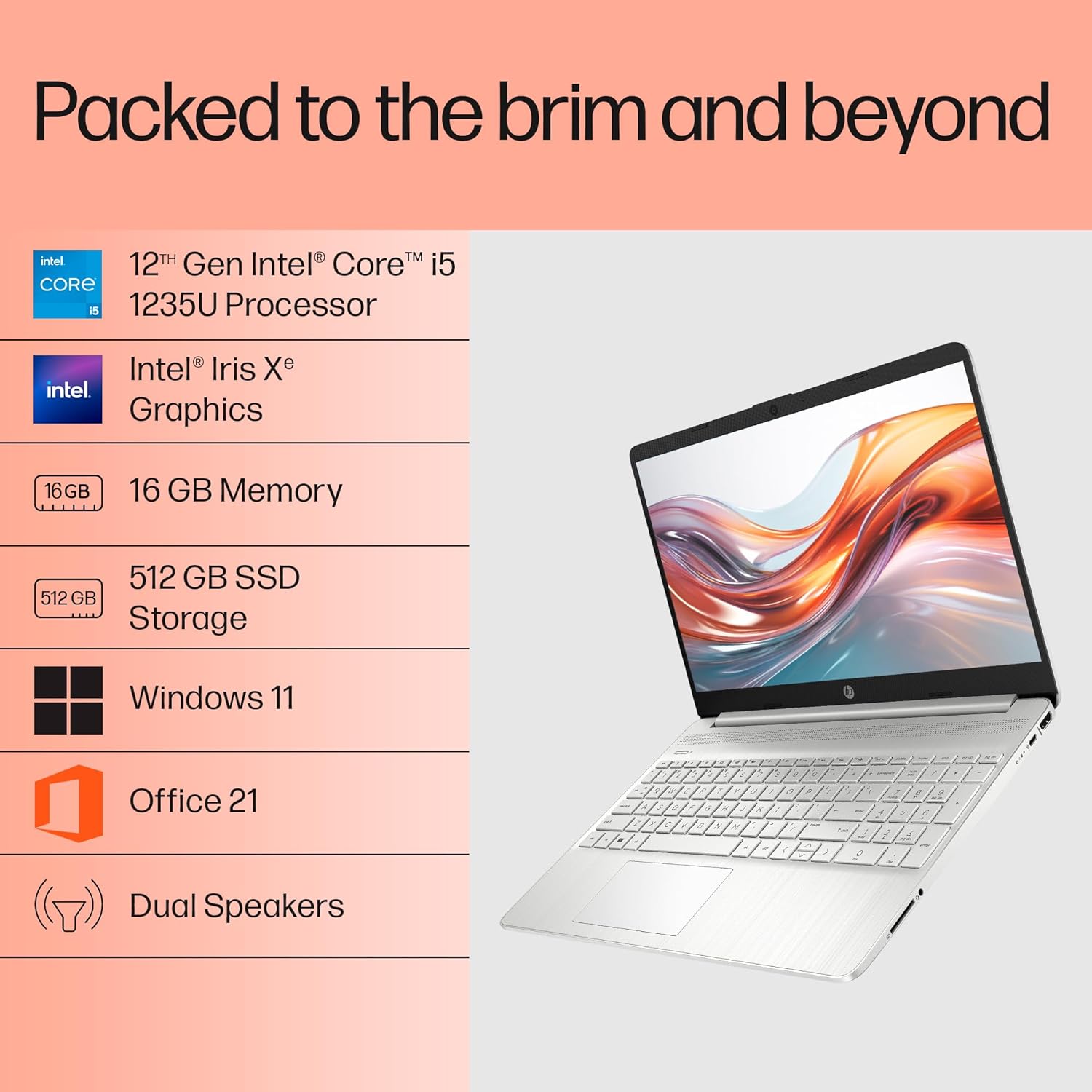 HP 15, 12th Gen Intel Core i5-1235U Laptop - Image 4