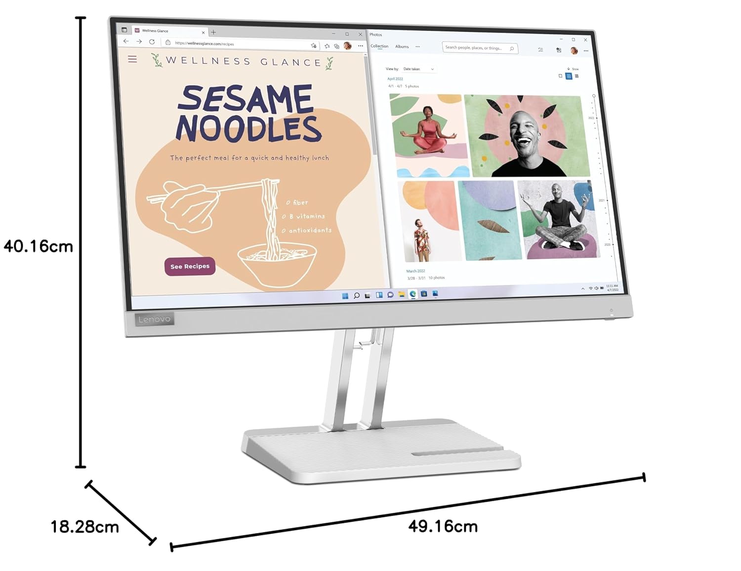Lenovo L-Series 54.48 cm (21.4inch) | FHD Ultraslim Monitor - Image 7