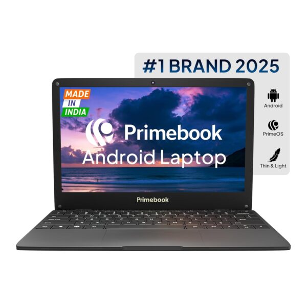 Primebook WiFi, 2025(New) Android Based MediaTek MT8183 - (Prime OS) Thin and Light Laptop