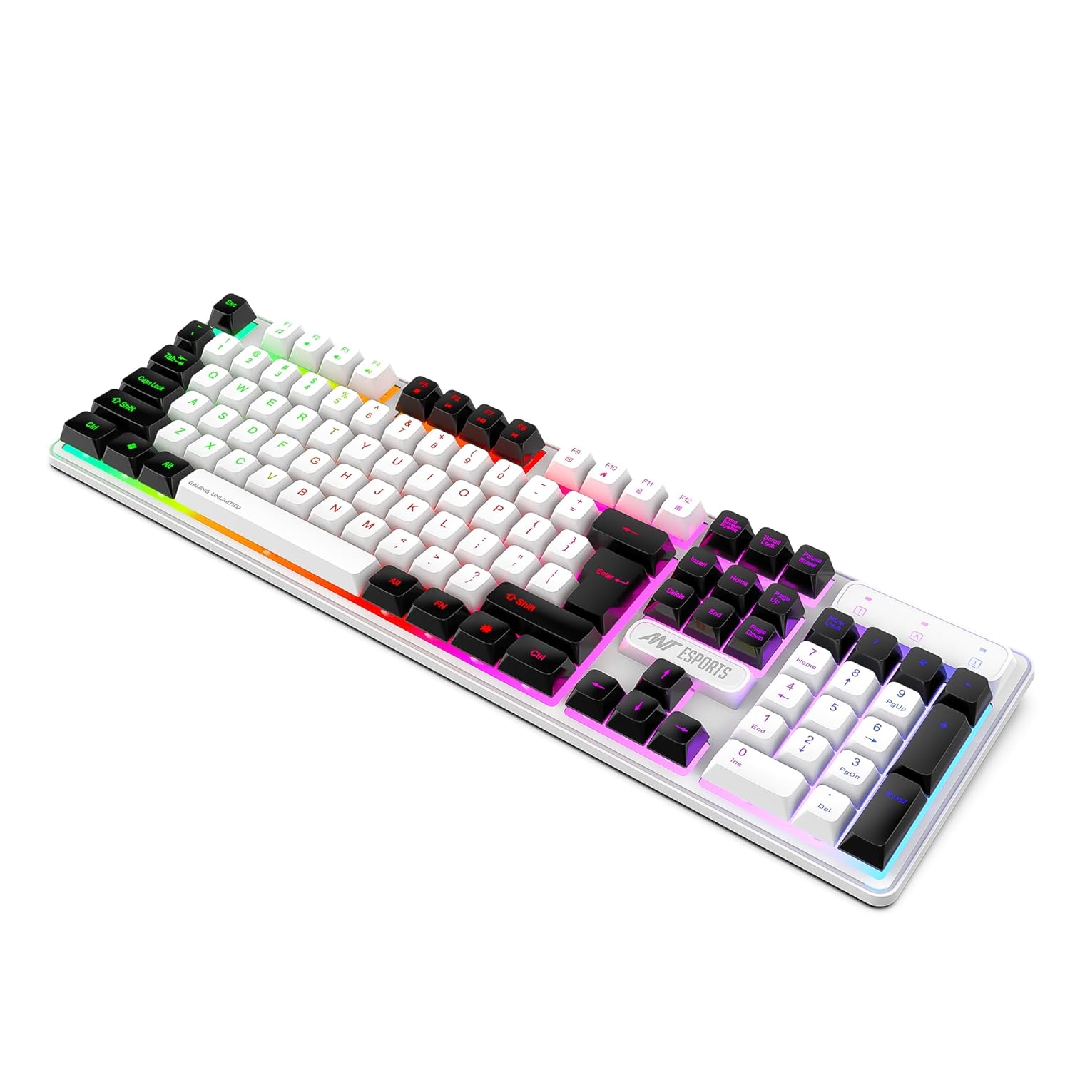 Ant Esports KM1610 LED Keyboard and Mouse Combo, 104 Keys Rainbow Backlit Keyboard and 7 Color RGB Mouse - Image 6
