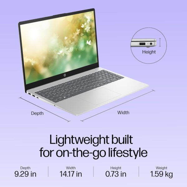 HP 15, 13th Gen Intel Core i3-1315U (8GB DDR4, 512GB SSD) FHD Anti-Glare Micro-Edge, 15.6"/39.6cm - Image 6