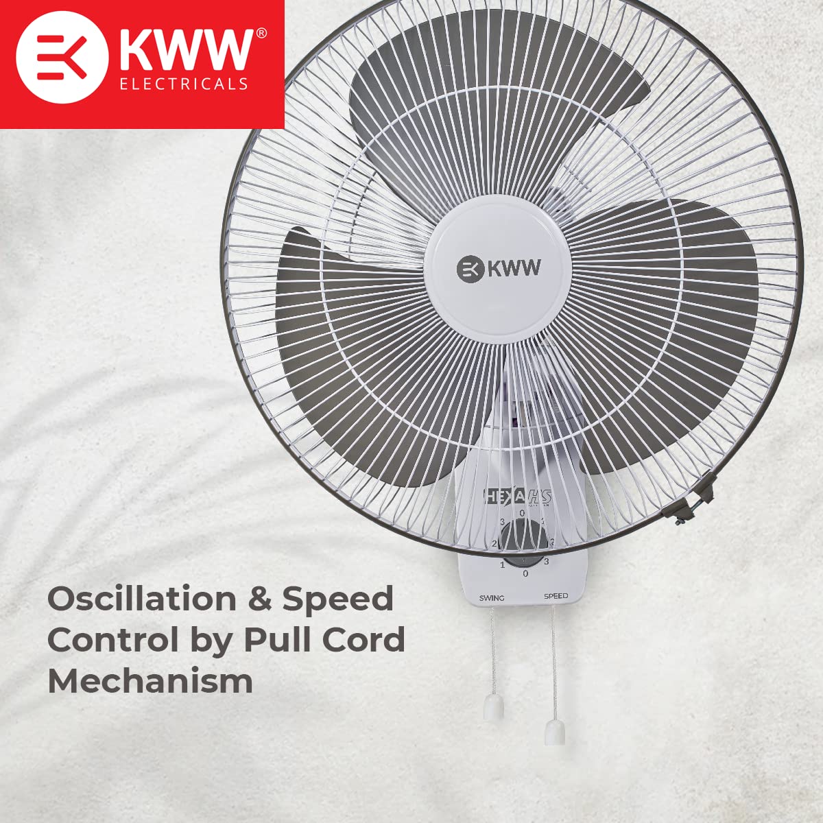 KWW Hexa High Speed 400MM Oscillating Wall Fan with Noiseless Operation and Full Copper Motor - Image 6