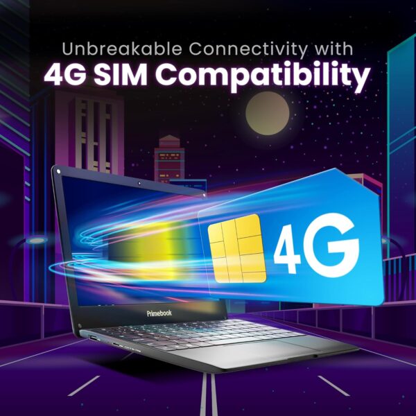 Primebook 4G, 2025(New, WiFi+4G) Android Based MediaTek MT8788 - (PrimeOS) 4G SIM Slot, Thin and Light Laptop - Image 4