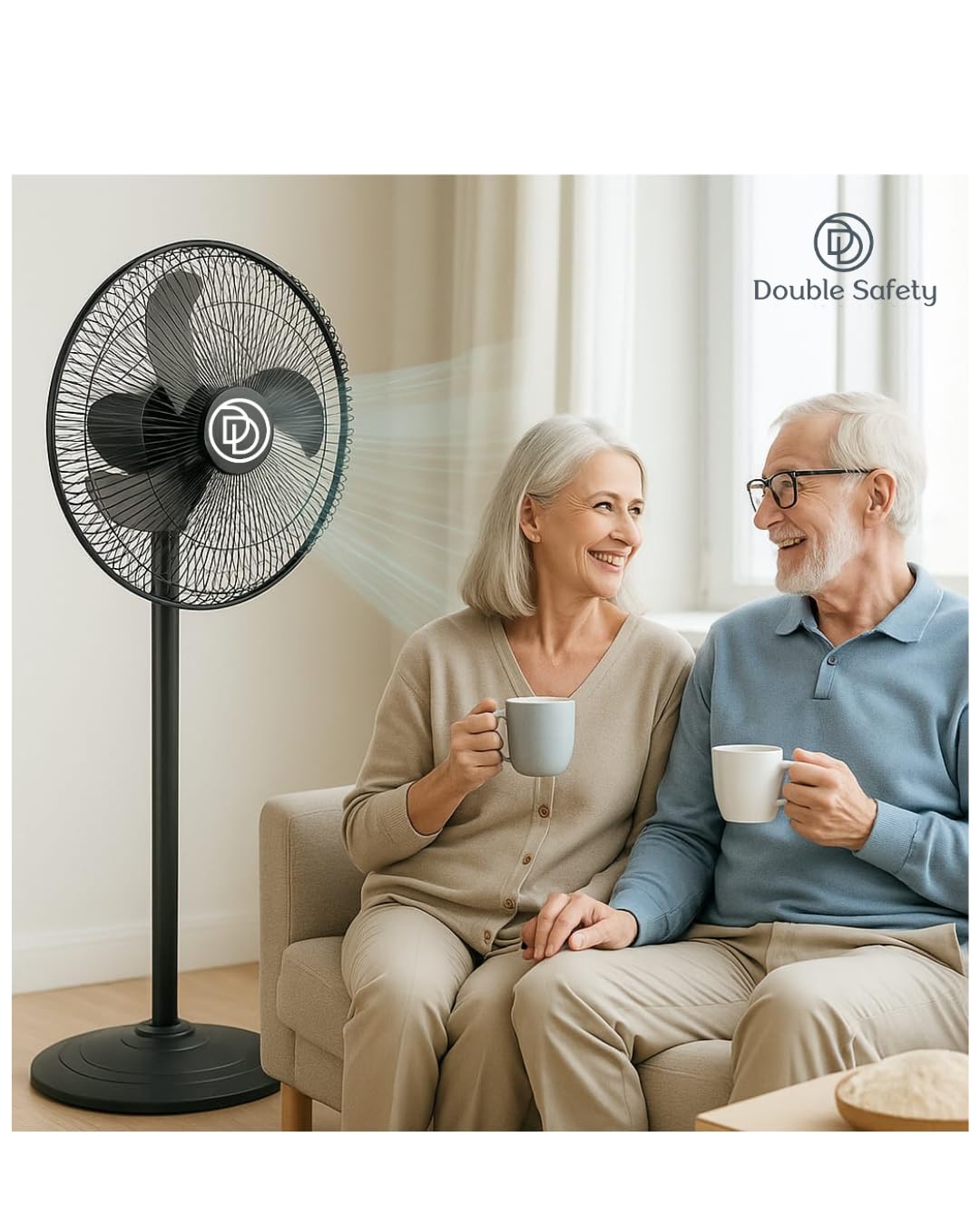 High Speed Pedestal Fan | Black Farrata Fan | 3 Speed Settings | Standing Fan for home & office | 2400 RPM Powerful airflow | Pankha | 400 mm sweep size - Image 4