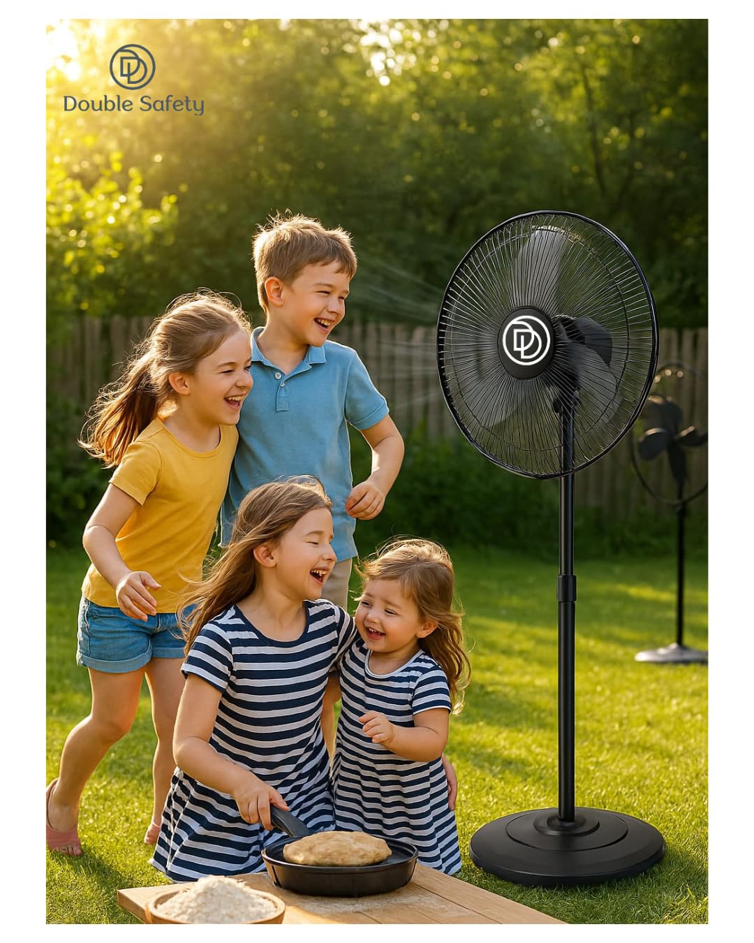 High Speed Pedestal Fan | Black Farrata Fan | 3 Speed Settings | Standing Fan for home & office | 2400 RPM Powerful airflow | Pankha | 400 mm sweep size - Image 3