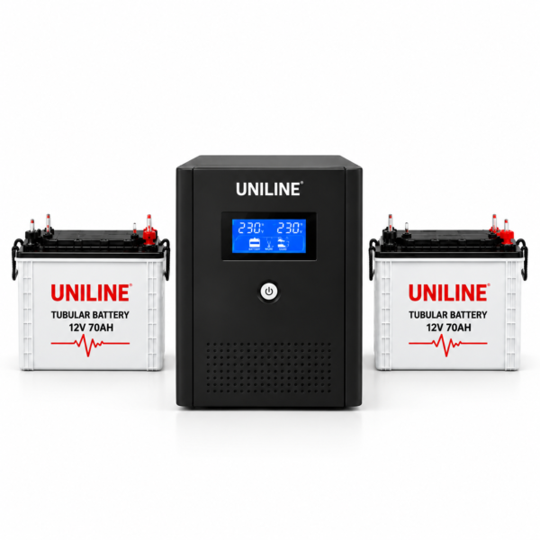 UNILINE Smartline SL-2000 2.0 KVA Line Interactive UPS with AVR & 70Ah Batteries - Image 2