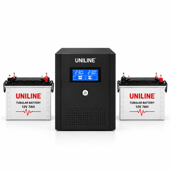 UNILINE Smartline SL-1000 1.0 KVA Line Interactive UPS with 2 × 7Ah Batteries