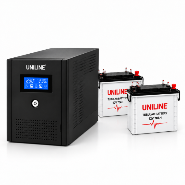 UNILINE Smartline SL-1000 1.0 KVA Line Interactive UPS with 2 × 7Ah Batteries - Image 3