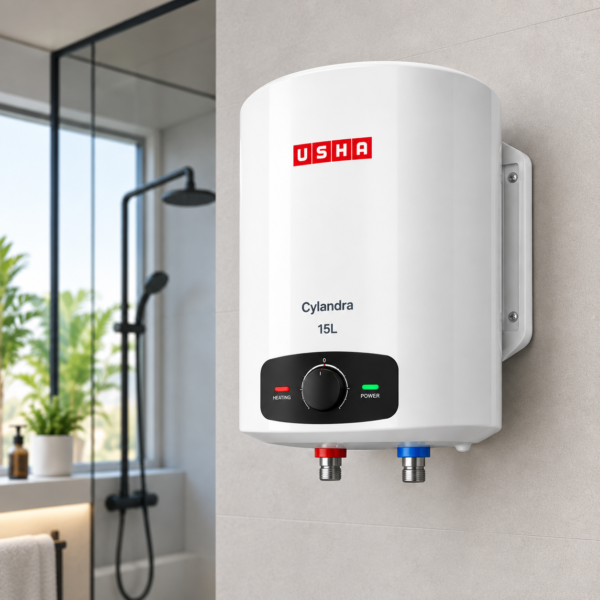 USHA Cylandra 15L Electric Water Heater (Geyser) - Image 2